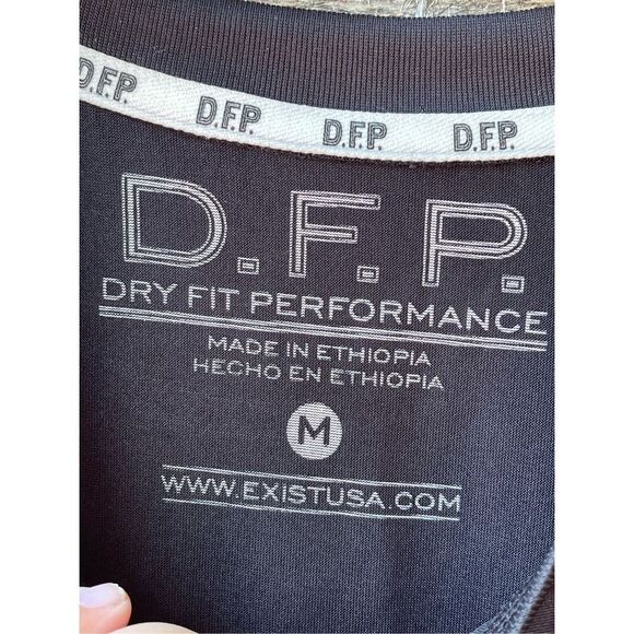 D.F.P. Jet black dry fit performance size Medium athletic shirt - Picture 5 of 7